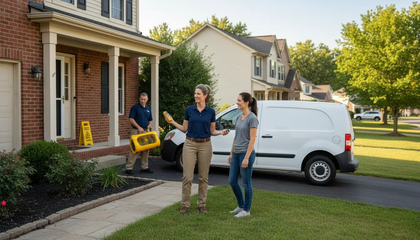 Residential water damage restoration in Springhill, LA